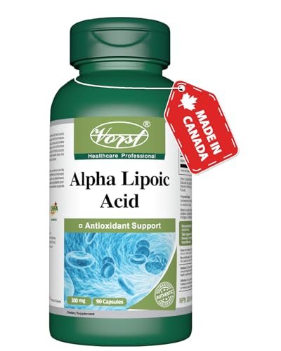 VORST Alpha Lipoic Acid (ALA) 300mg 90 Capsules | Powerful Antioxidant Supplement | Highly Stable DL-ALA Powder Pills (50% R ALA & 50% S ALA Blend) | 1 Bottle
