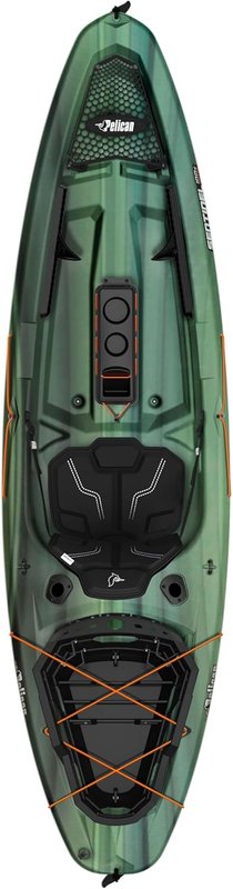 Pelican Sentinel 100X - Angler Sit on top Fishing Kayak - Forest Mist - Lightweight Khaki Camo