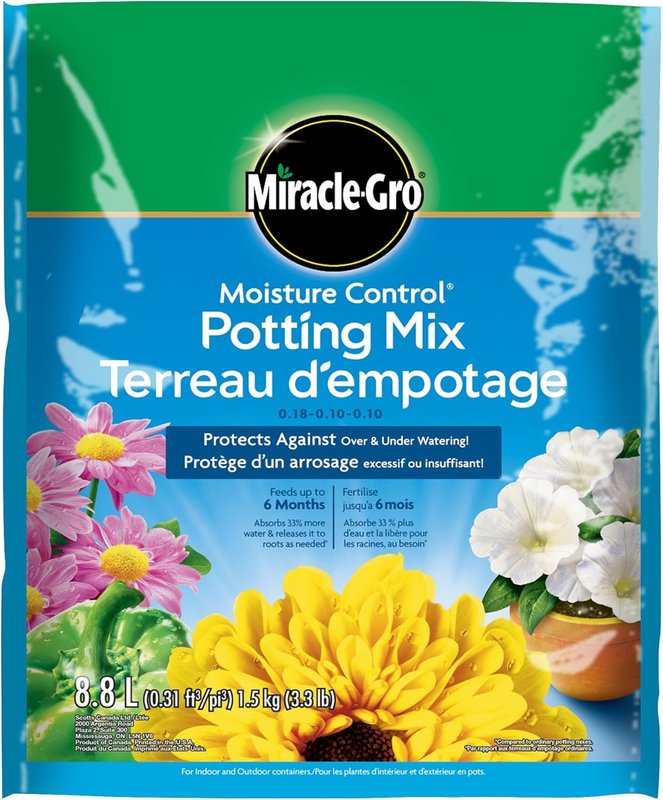 Miracle-Gro 741783 Moisture Control Potting Mix Regular