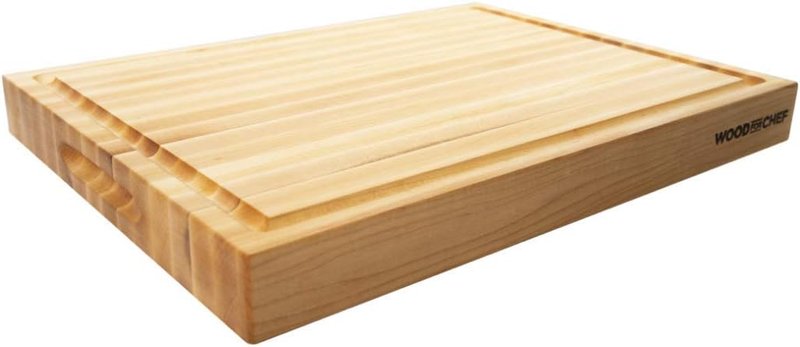 Large Wood Cutting Board from Canadian Maple - A Butcher Block That Comes with Juice Groove for Cutting Meat and Juicy Veggies Easily- Maple Chopping Board - 50.8x40.6x3.8 cm 20"L x 16"W Maple Wood