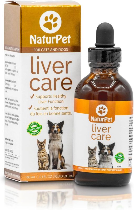 NaturPet Liver Care for Cats and Dogs | with Milk Thistle | Supports Body's Detoxification Processes | 100mL Herbal Tincture