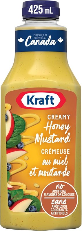 Kraft Creamy Honey Mustard Salad Dressing, 425 ml Bottle Honey Mustard 425 ML (Pack of 1)