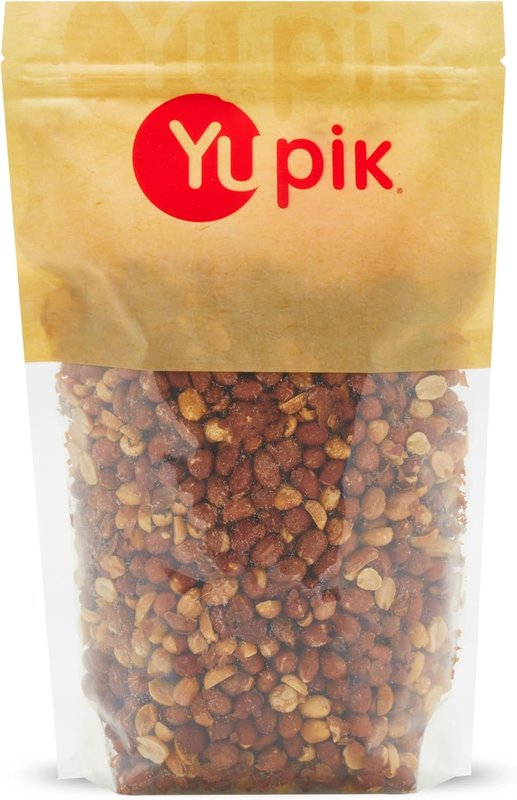 Yupik Roasted Salted Spanish Peanuts, With Skins, 1 kg, Kosher, Vegan, Crunchy Nuts, Seasoned Nuts, Source of Fiber, Protein Snacks, Savory Snacks 1 kg (Pack of 1)