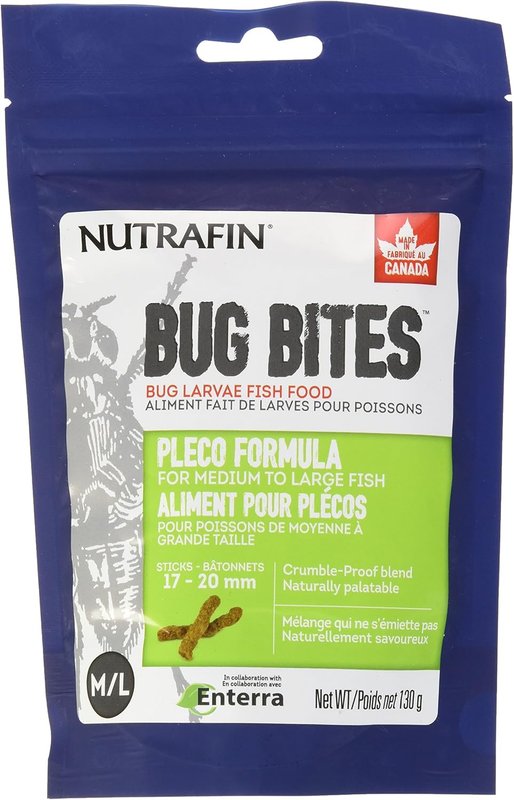 Nutrafin Bug Bites Pleco Formula – 17-20 mm Sticks Plecos