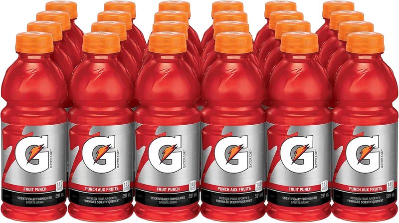 Gatorade Fruit Punch Sports Drink, 591 mL Bottles, 4 x 6 Pack