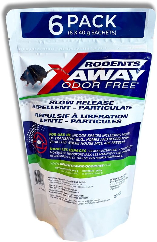 Rodents Away Odor Free 6-Pack, Slow Release Mouse Repellent