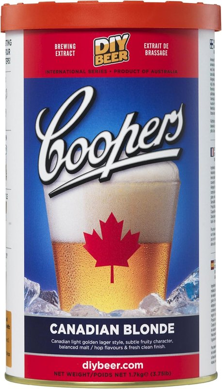 Coopers DIY Beer Canadian Blonde Homebrewing Craft Beer Brewing Extract (912)