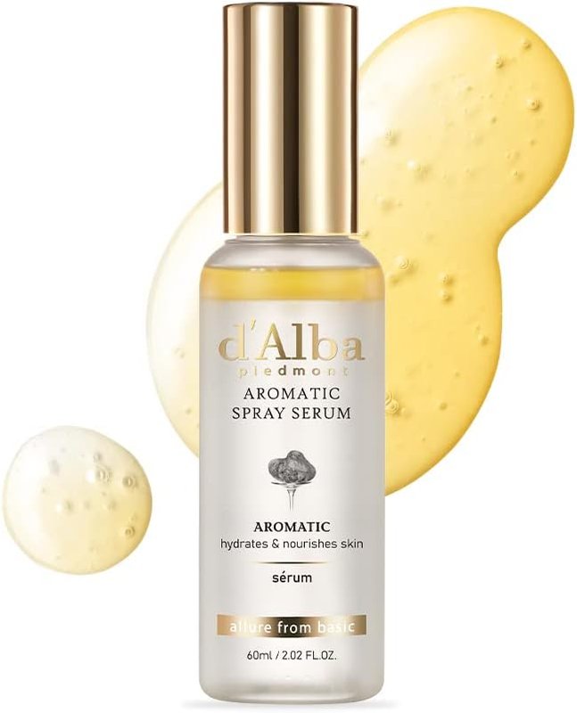 d'alba Piedmont Italian White Truffle First Aromatic Spray Serum, Vegan Skincare, Hydrating and Elasticity Facial Mist with White Truffles, Glow Serum, All in One Care, Korean Skincare 60ml