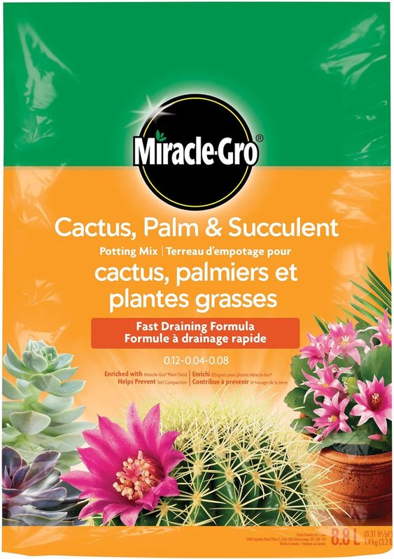 Miracle-Gro 73018010 Cactus, Palm and Succulent Potting Mix