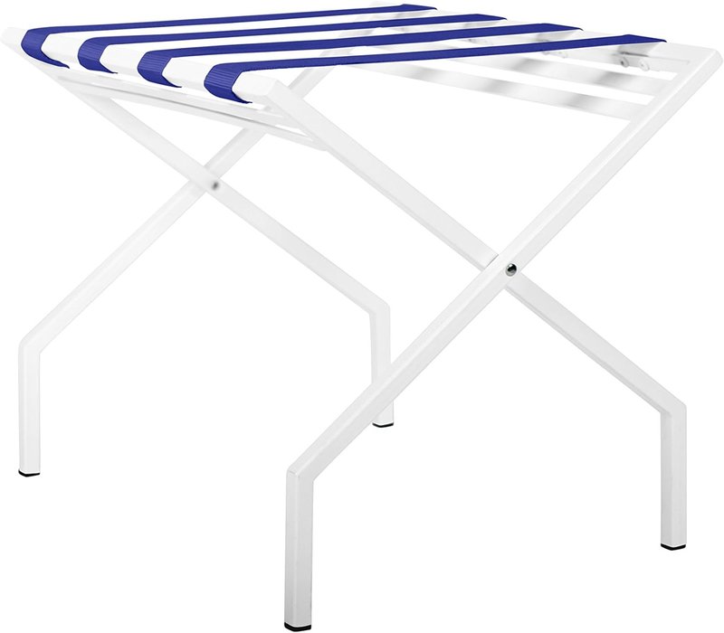 Innit Designs 11.02.28n Suba Nylon Strapped Luggage Stand, Deep Blue On White