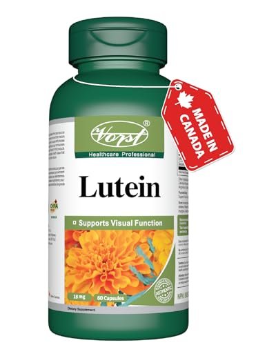 VORST Lutein 18 mg with Zeaxanthin Esters 60 Capsules | Paleo Friendly Eyesight Supplement for Eye Health, Immune System, & Brain Health | Powder Pills | 1 Bottle