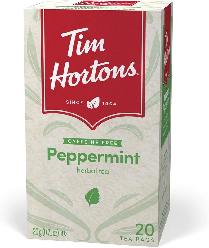Tim Hortons Peppermint Tea Bags, Herbal, Caffeine Free, 20 Count Peppermint 20 Count (Pack of 1)