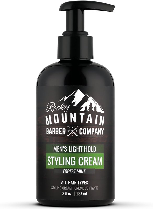 Men’s Hair Styling Cream - Made in Canada - Style Your Hair in Seconds - Quick Styling Hair Product with Light Reworkable Hold & Low Shine for Modern Hairstyles - No Artificial Fragrance - For All Hair Types - 8 oz