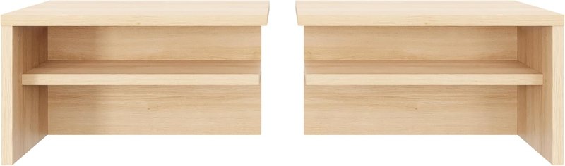 Nexera Camden Extension Nightstands, Brown Natural Blonde Oak