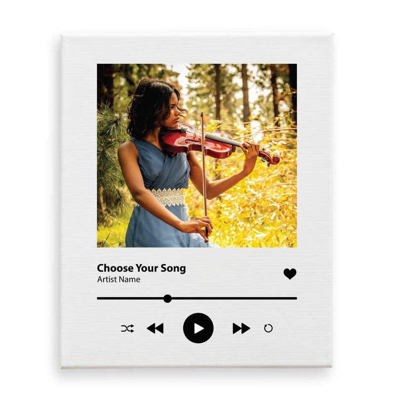 [SF Customizables] Choose Your Song Custom Music Poster Music Player Print Wall Art [Canvas Print]