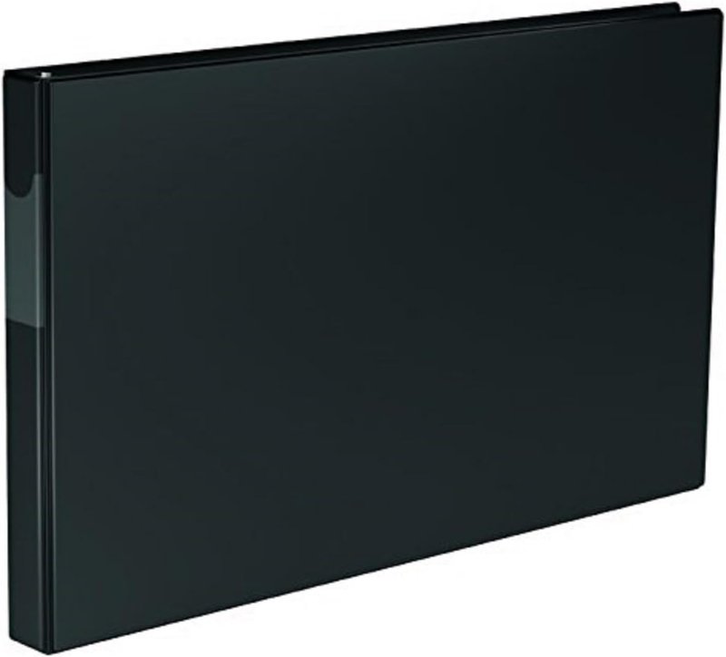 QuickFit Heavy-Duty Landscape Binder, Locking Angle D Ring, 11 Inches by 17 Inches, Black, 1 Inch
