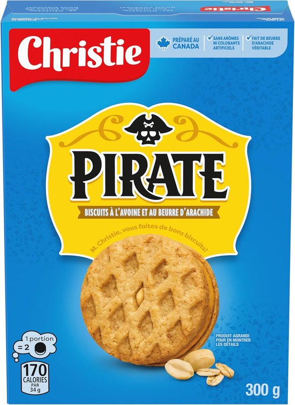 Peek Freans Pirate Peanut Butter Oatmeal Cookies, 300g Pirate PB Oatmeal
