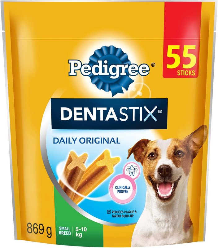 PEDIGREE DENTASTIX Oral Care Dog Treats for Small Dogs - Original, 55 Sticks Original 869 g (Pack of 1) Dog Treats