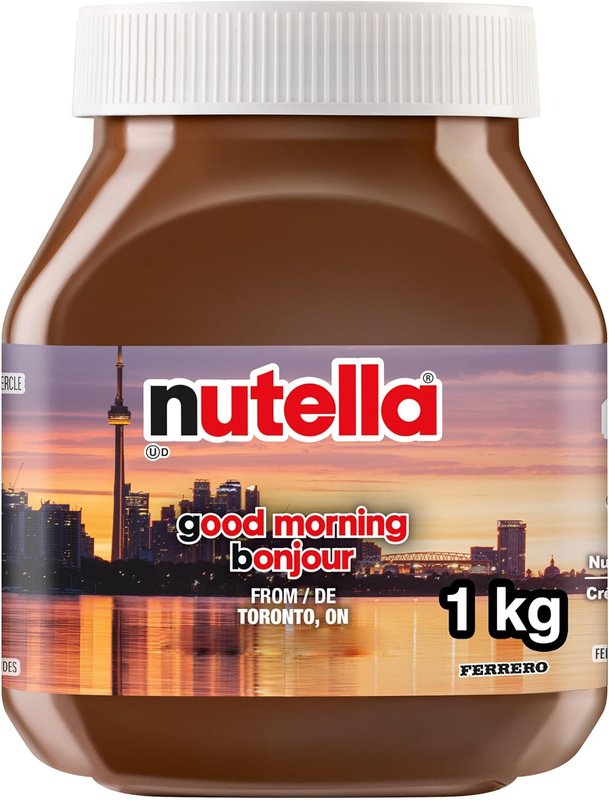 NUTELLA Hazelnut Spread with Cocoa for Breakfast, Bulk 1 Kilogram Jar Spread with Cocoa Hazelnut 1 Jar (1000 g)
